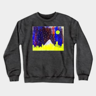 Vibrant City Night Life Crewneck Sweatshirt